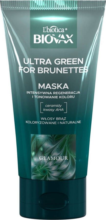 BIOVAX Glamour Ultra Green For Brunettes haarmasker voor brunettes 150ml
