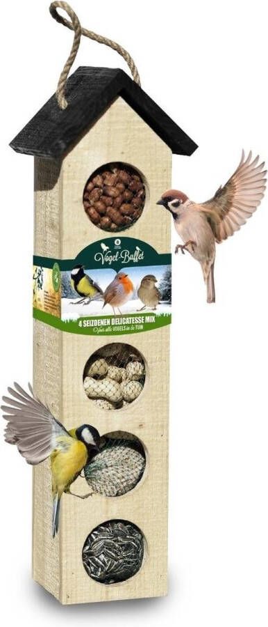Bird-Buffet Big Chalet feeder vogelhuis inclusief 500 gram voeding