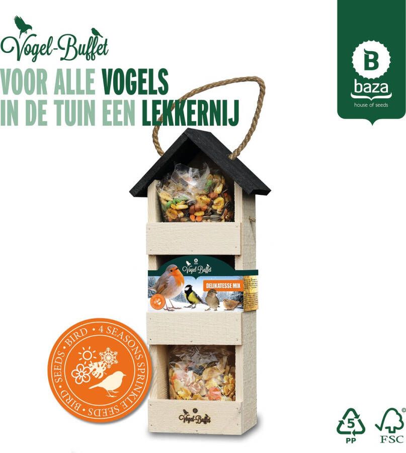 Bird-Buffet Etagere Culinair inclusief 3 voedermengsels 500 gram
