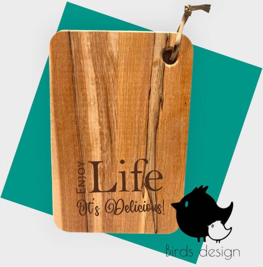 Birds design Tapasplank Enjoy life- kado borrelen Tapas