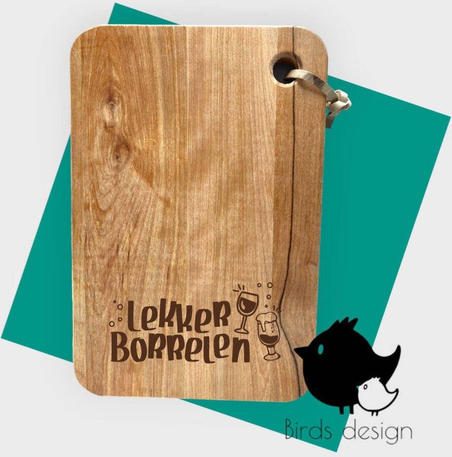 Birds design Tapasplank Lekker borrelen- kado borrelen Tapas