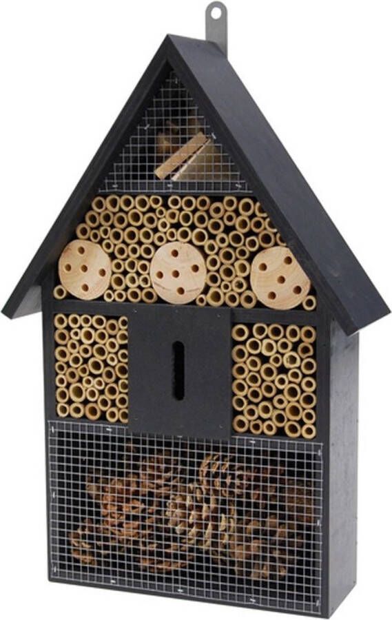 Birdsupply.nl Insectenhotel zwart Nestkasten voor insecten Nesten Nestkasten vogelhuisjes Bijenhotel