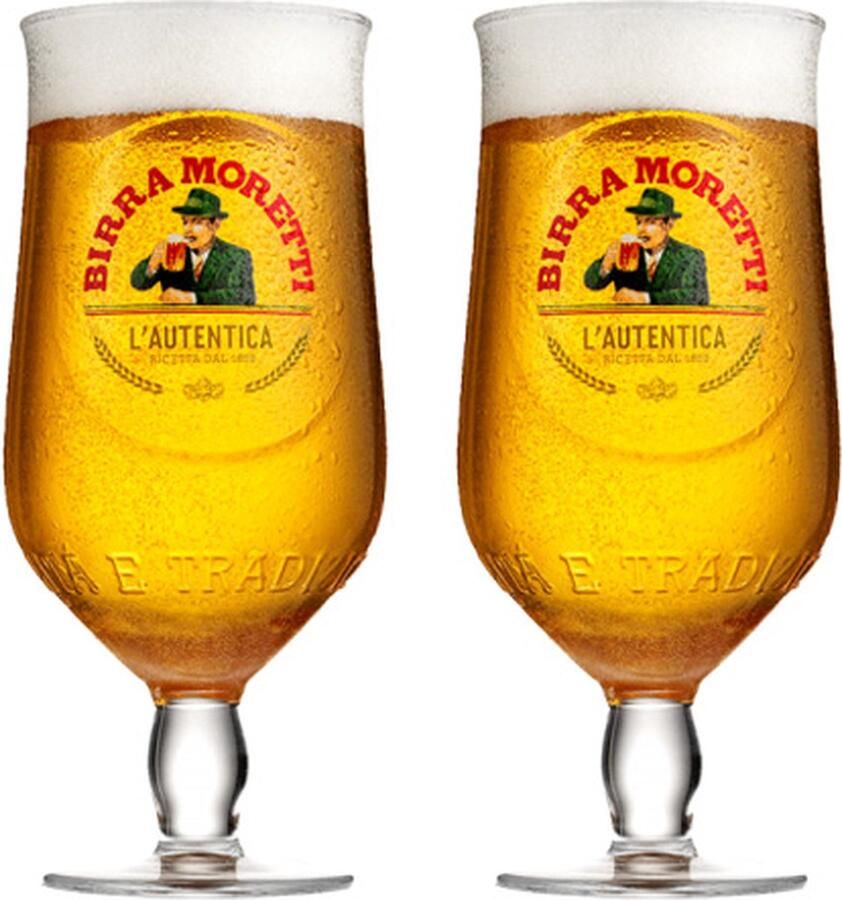 Birra Moretti Bierglas 500ml 2 stuks