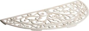 BISCOTTINI Deurmat in gietijzer met antiek witte afwerking L68.5xPR32xH1.5 cm