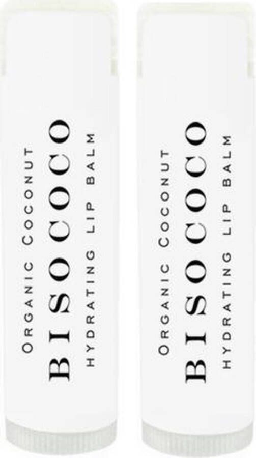 Biso Coco Bisococo Biologische Lippenbalsem Duopack Verzorgende Lipbalsem van Natuurlijke Ingrediënten Herstelt hydrateert en verzorgt