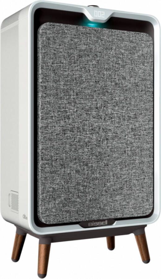 BISSELL AIR320 Design Luchtreiniger Air Purifier Vervangbaar Pre filter + HEPA filter + koolstoffilter Tegen huisstofmijt hooikoorts allergie stof CADR: 234m3 h. 3 standen + slaap- en automatische stand Luchtkwaliteit indicator