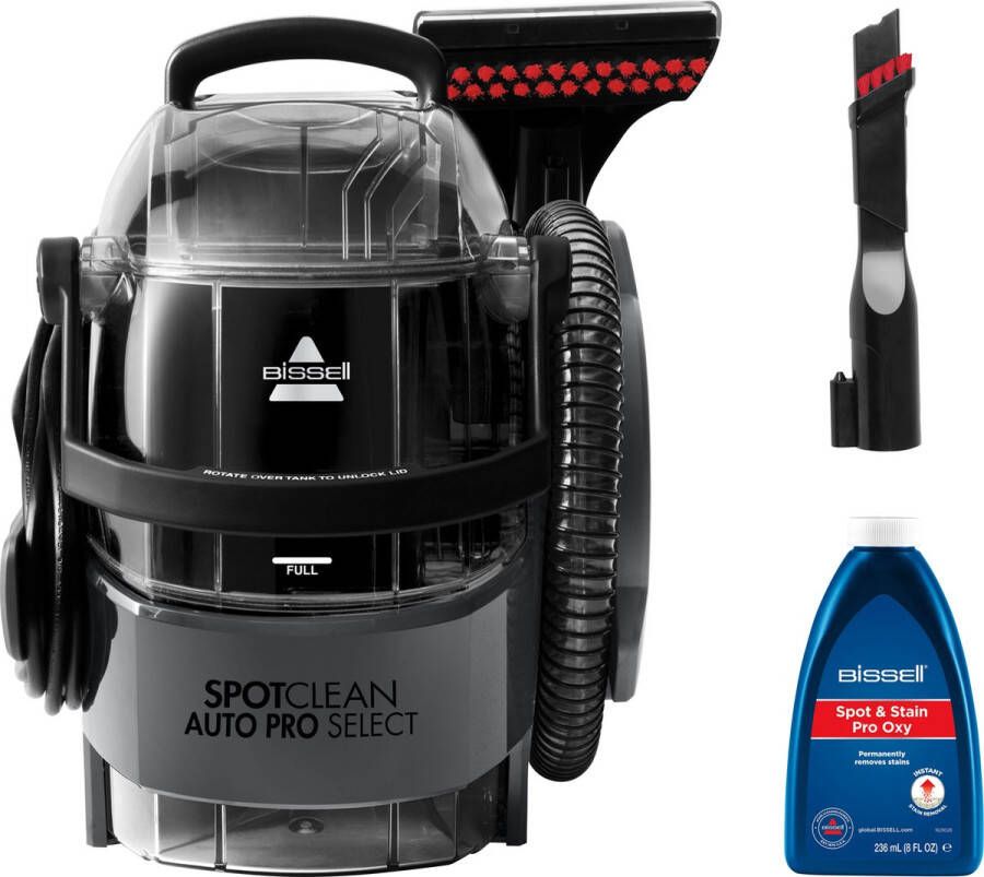 BISSELL SpotClean AutoPro Select Vlekkenreiniger Tapijt Trappen Bank Matras & Auto Reiniger Stofzuiger Zonder Zak Krachtige Reinigingsmachine voor Vlekken en Vuil 3730N