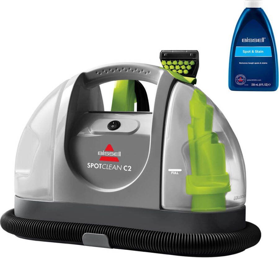 BISSELL SpotClean C2 Vlekkenreiniger Tapijtreiniger Bank Reiniger Auto Matras Sneaker & Zetelreiniger Schoonmaak Apparaat Meubel Reinigingsmachine Triple Action Reiniging Krachtige 340W Motor Kompakt & Lichtgewicht Ontwerp 20671