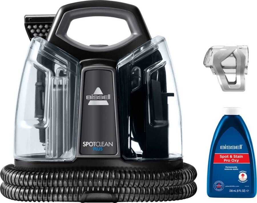 BISSELL SpotClean Plus Vlekkenreiniger Tapijt Trappen Bank Matras & Auto Reiniger Stofzuiger Zonder Zak XL Watertanks Krachtige Reinigingsmachine voor Vlekken en Vuil 3724N
