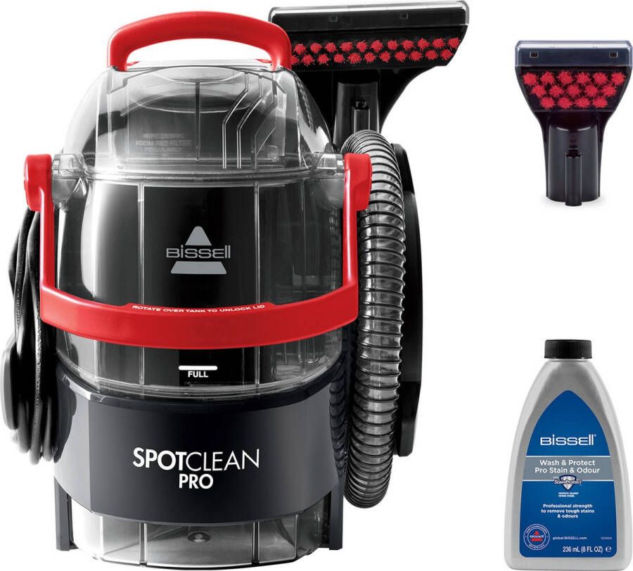 BISSELL SpotClean Pro Vlekkenreiniger Tapijtreiniger Bank Reiniger Auto Reiniger Matras Sneaker & Zetelreiniger Schoonmaak Apparaat Meubel Reinigingsmachine Extra Lange Slang (1 5M) Krachtige 750W Motor 1558N