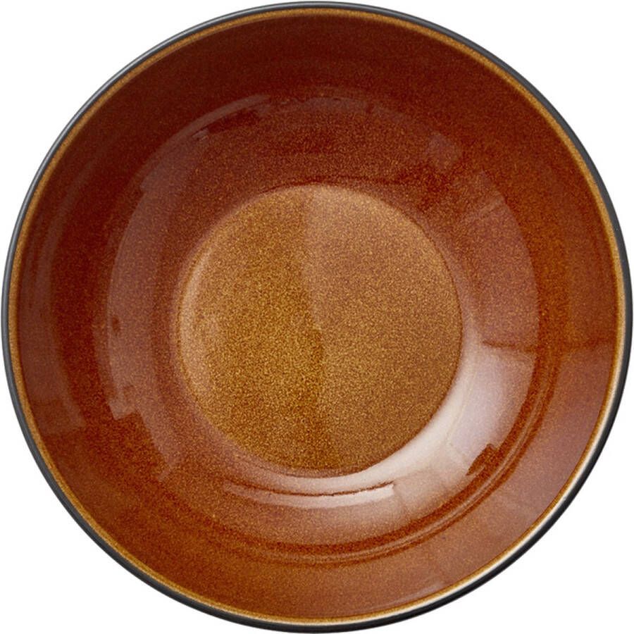 Bitz 11195 set 6 stuks Pastaborden diepe borden Ø 20 cm Zwart Amber
