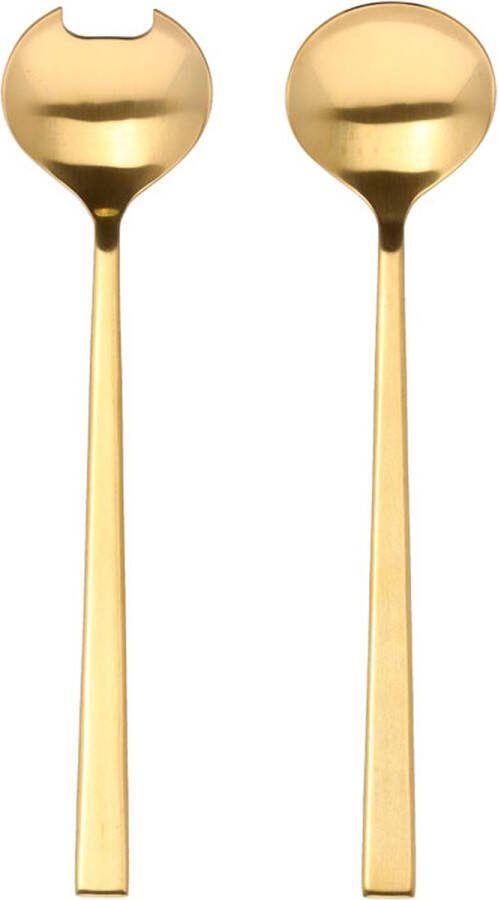 Bitz 130146 RVS Saladebestek set 2-delig Mat Goud