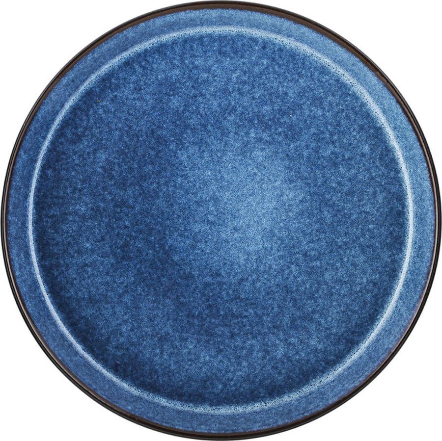 Bitz 821253 6 stuks Aardewerk Dinerborden 27x2 5 cm Blauw Zwart