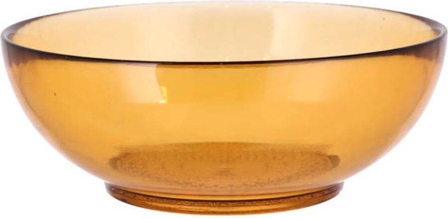 Bitz Kusintha glazen slakom amber D 24 cm H 8.5 cm