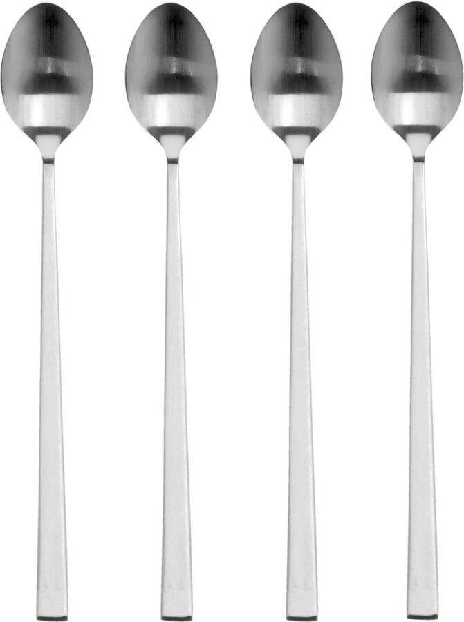 Bitz Latte lepel 20 cm 4 st. Staal