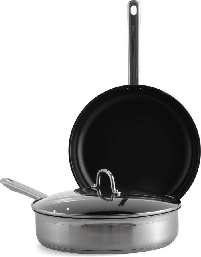 BK Allround Pannenset Koekenpan 28 cm & Hapjespan 28 cm PFAS-vrij