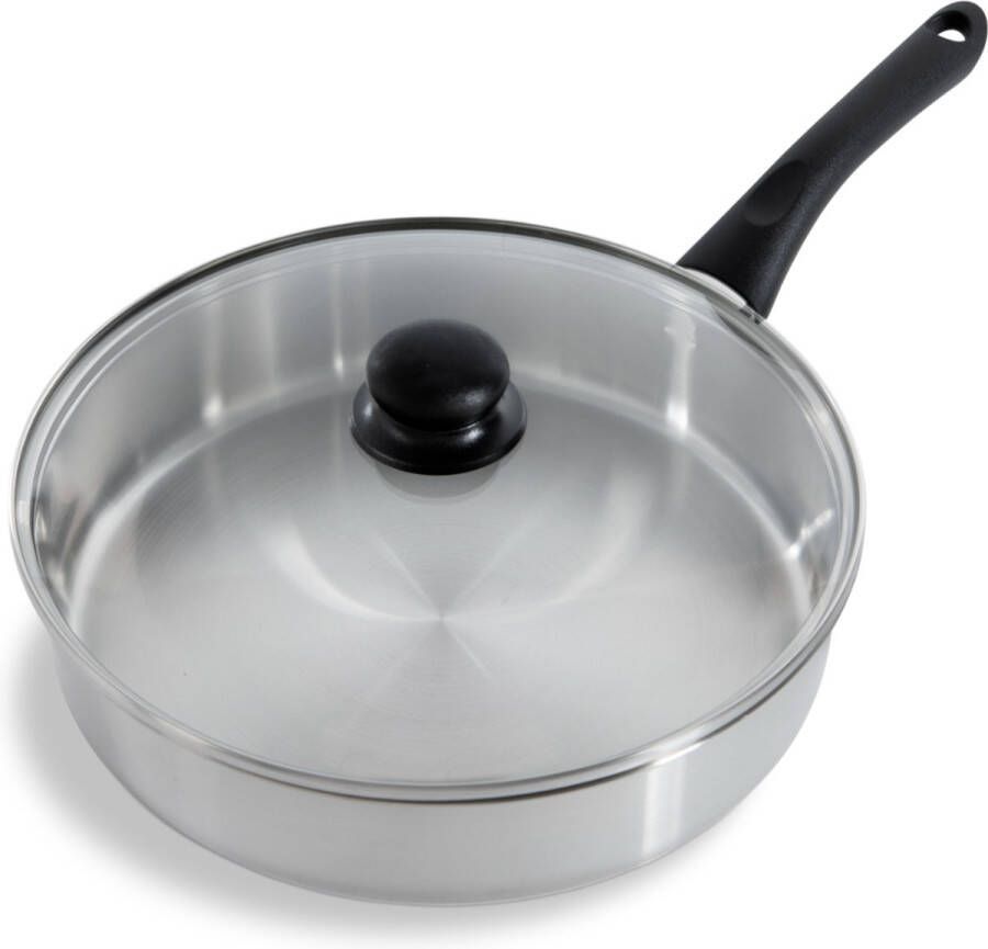 BK Bold hapjespan met deksel ø28 cm rvs inductie PFAS-vrij