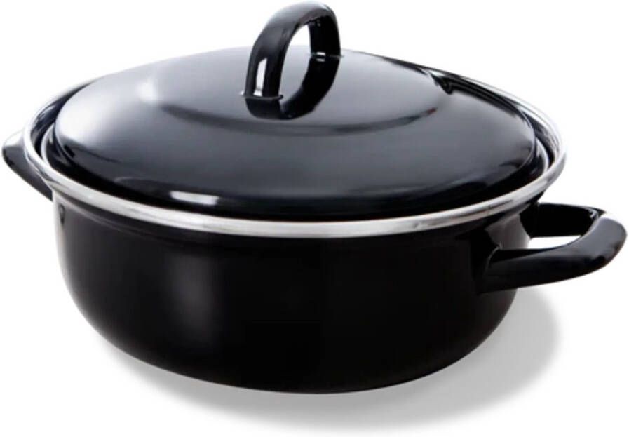 BK Braadpan Fortalit Zwart 26 cm met deksel