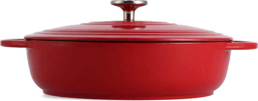 BK Cocotte Basse Bourgogne 28 cm Rouge Piment