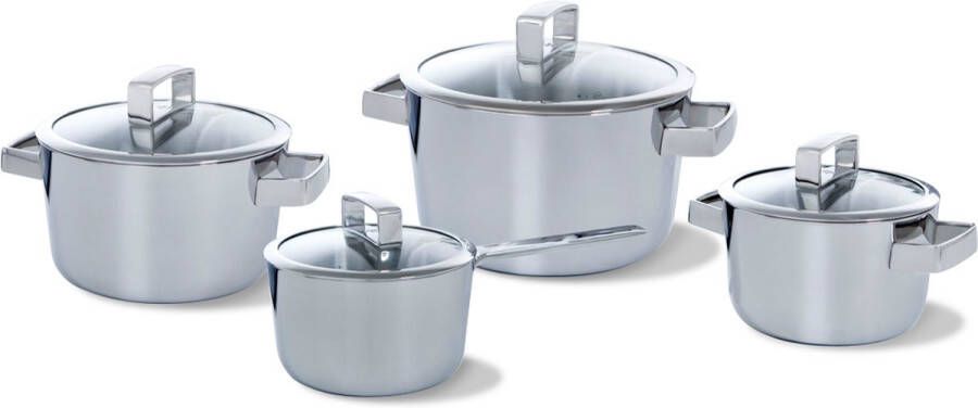 BK Conical Deluxe kookpannenset 4-delig RVS inductie