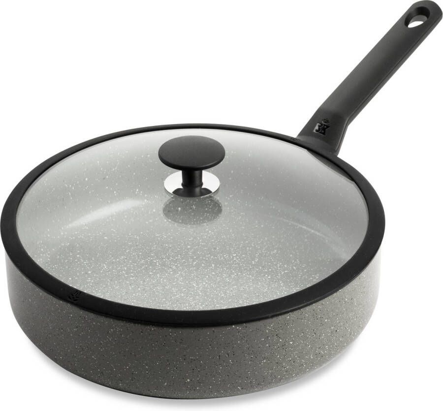 BK Hapjespan met deksel Granite ø 28 cm 4.2 liter keramische anti-aanbaklaag