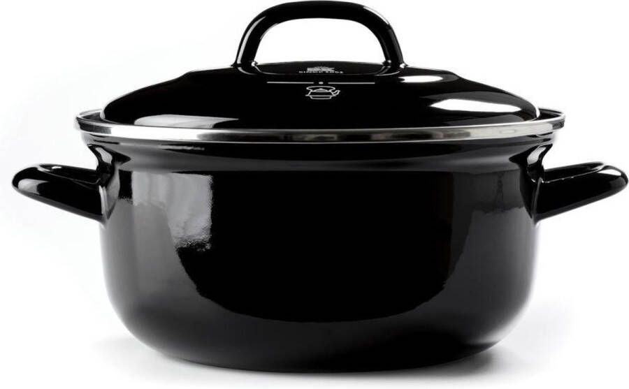 BK Indigo Kookpan Emaille Met deksel Ø 26 CM 3 5l Kobalt Blauw