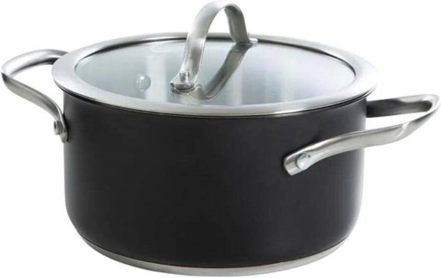 BK Kookpan Purity Black ø 18 cm 2 Liter Zonder anti-aanbaklaag