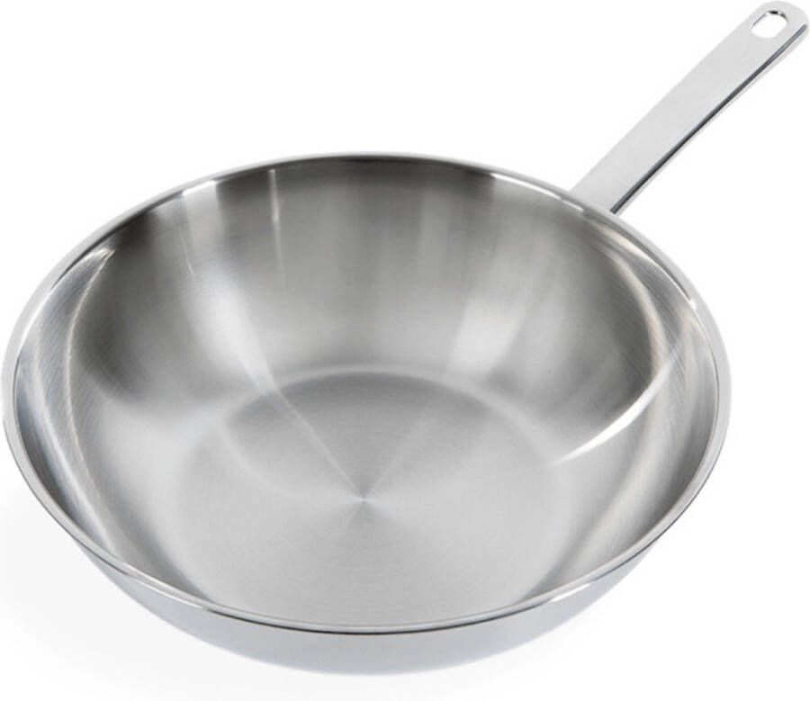 BK PoÃªle wok Inox brillant Ã¸ 28 cm Sans revÃªtement anti-adhÃ©sif