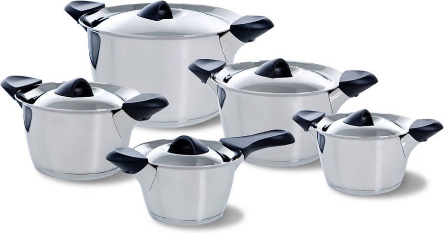 BK Q-linair Classic pannenset 5 delig RVS veilig afgietsysteem inductie - Foto 2