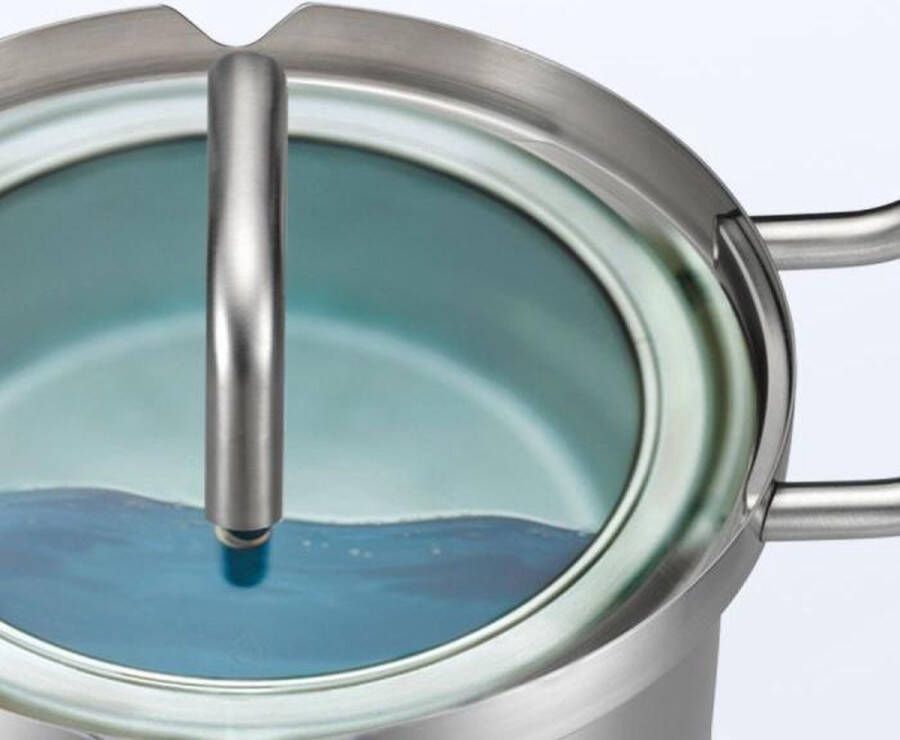 BK Q-Linair Master Glas steelpan 16 cm RVS glazen deksel veilig afgietsysteem inductie