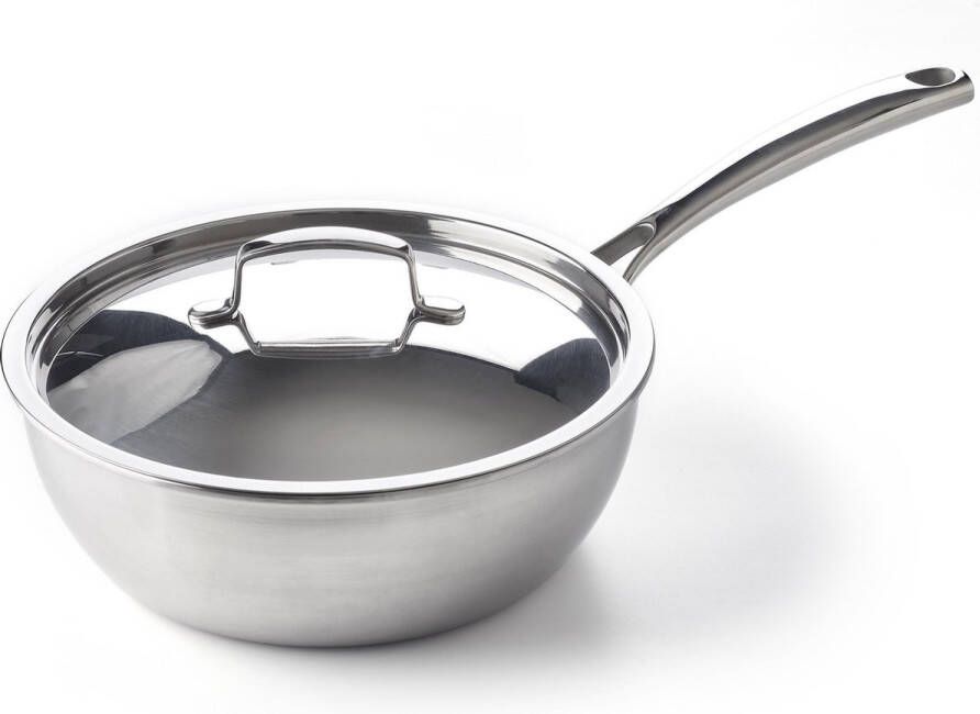BK Superior Triply Steelpan met deksel Ø 24 cm RVS Inductie