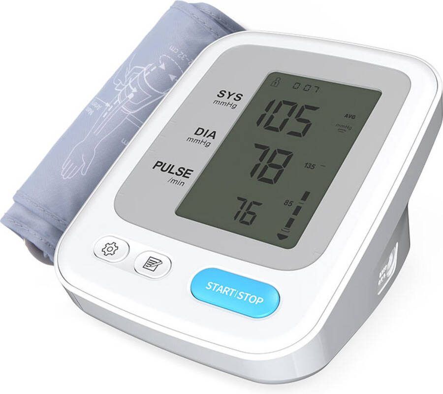 BKlux Bloeddrukmeter Bovenarm Hartslagmeter Blood pressure monitor