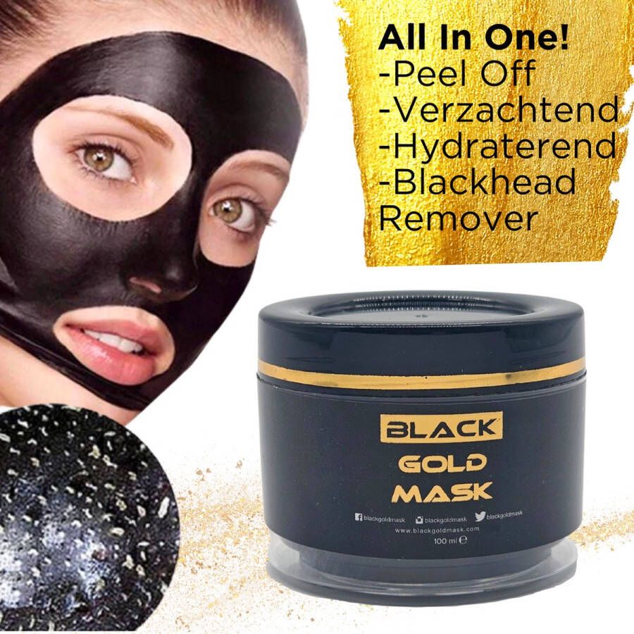 Black Gold Mask Gezichtsmasker Blackhead Remover Peel off masker Mee eters Black Skin Mask Gezicht 100ml