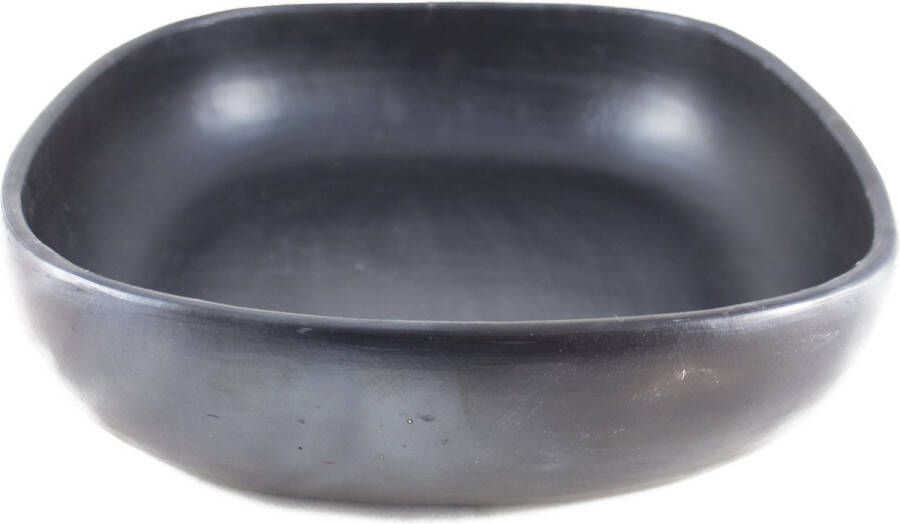 Black Pottery Ovenschaal 22 x 20 x 5 cm Aardewerk Hittebestendig Zwart Serveerschaal BP70-2