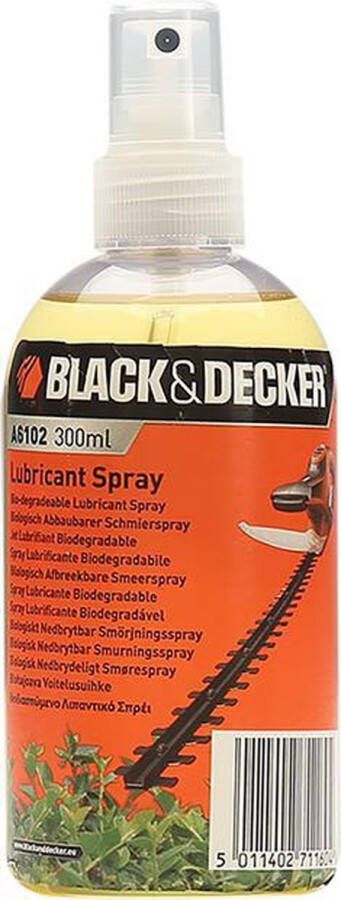 BLACK+DECKER A6102-XJ biologisch afbreekbare onderhoudsolie voor heggenscharen spray flacon 300ml