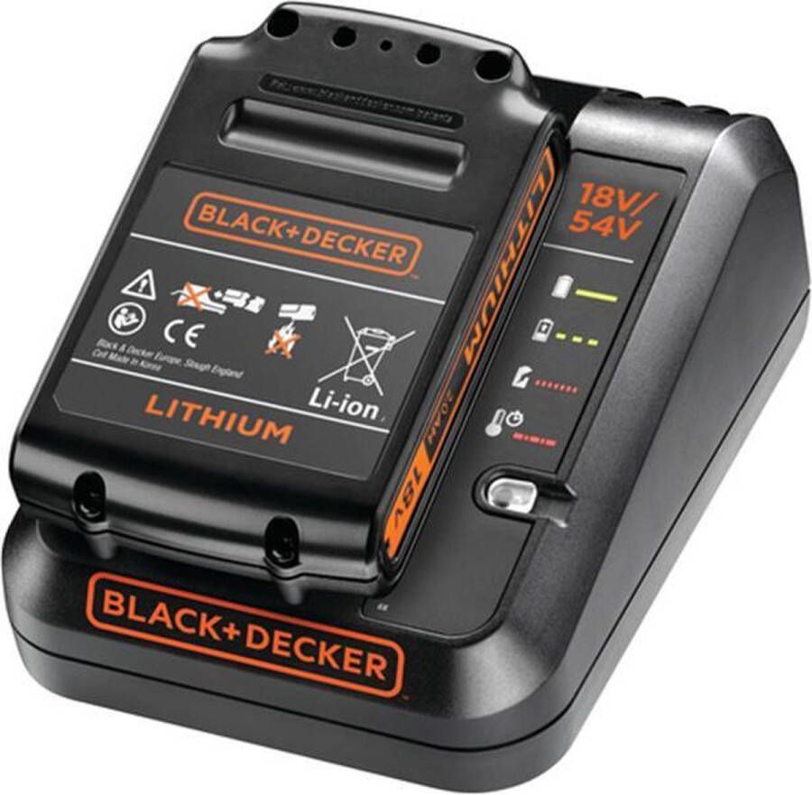 BLACK+DECKER Black & Decker BDC2A20-QW Startset 18V accu 2A Lader Lithium-Ion