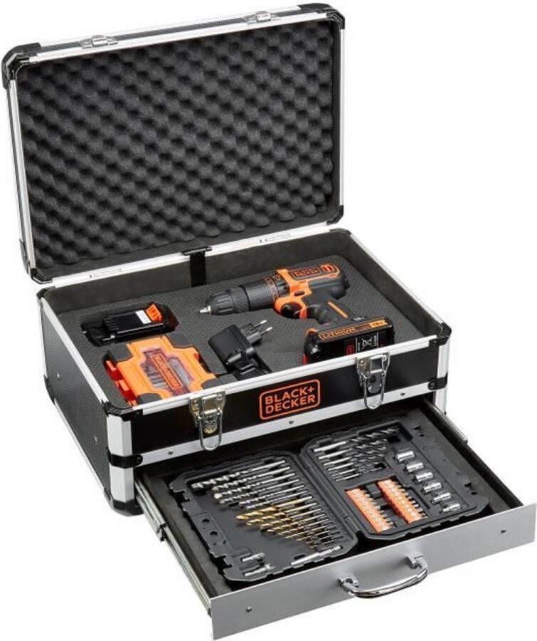 BLACK+DECKER BDC718AS2F-QW Klopboormachine 18V incl. 2 accu s 80 accessoires