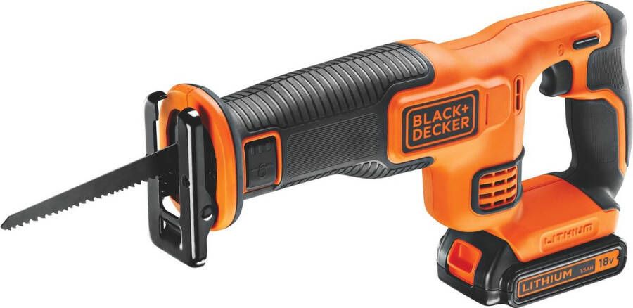 BLACK+DECKER BDCR18E1-QW Reciprozaag 18V 15cm zaagblad incl. accu en lader