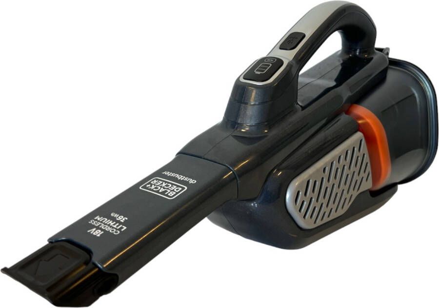 BLACK+DECKER BLACK + DECKER BHHV520JF-QW Handstofzuiger Dustbuster Lithium 18V 2 snelheden 40min Zwart zilver Titanium