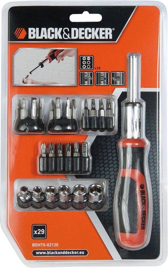 BLACK+DECKER Bit set with screwdriver Black & Decker BDHT0-62130 29 Onderdelen