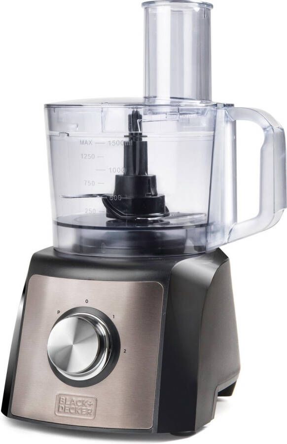 BLACK+DECKER Black & Decker BXFPA1200E keukenmachine 1200 W 1 5 l Zwart Roestvrijstaal