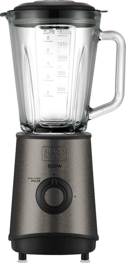 BLACK+DECKER Black & Decker BXJB800E Blender 1 5 liter 800 Watt Blender + Smoothie maker Zwart