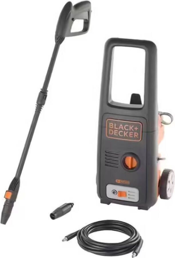 BLACK+DECKER Black & Decker BXPW1500E hogedrukreiniger Compact Electrisch 390 L u 1500 W Zwart Oranje
