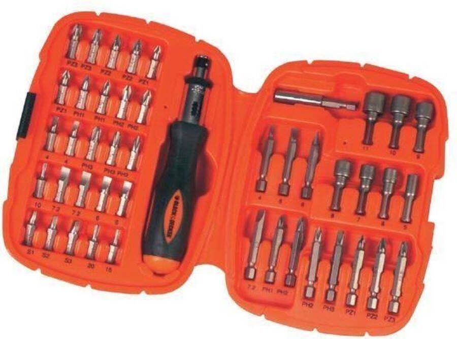 BLACK+DECKER Black&Decker Ratelschroevendraaier & bitset 45-delig A7039