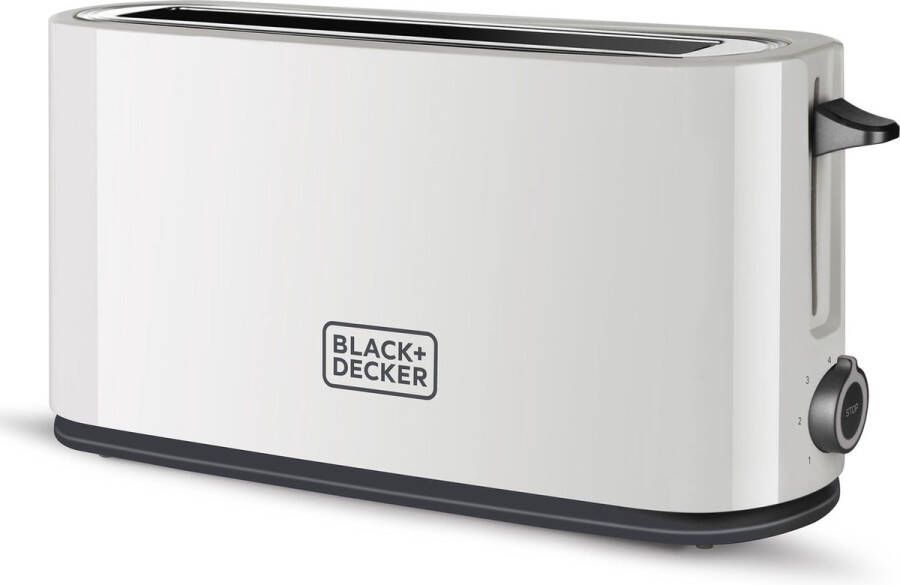 BLACK+DECKER Broodrooster BXTO1001E Brede Opening 7 Bruinings-Instellingen 1000 Watt Wit