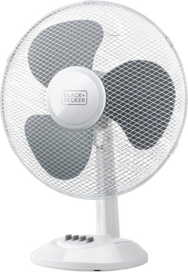 BLACK+DECKER Tafelventilator BXEFD42E Zwenkfunctie 3 Snelheden Wit