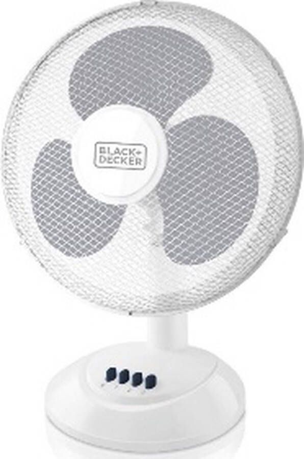 BLACK+DECKER Tafelventilator BXEFD42E Zwenkfunctie 3 Snelheden Wit