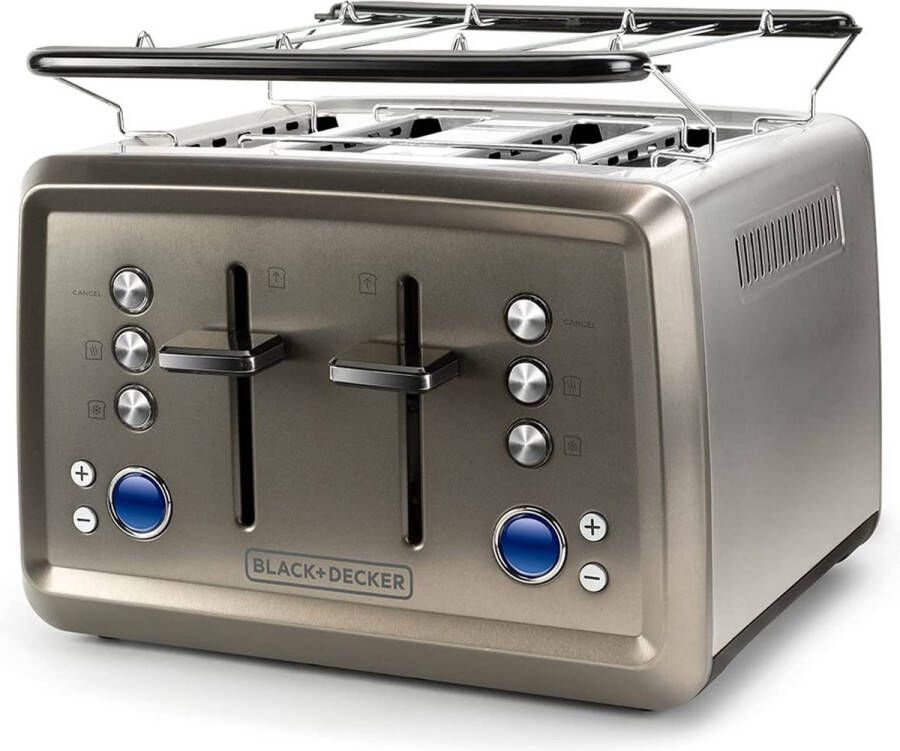 BLACK+DECKER Tostapane Black e Decker BXTO1960E Controllo Digitale 1960 W con 3 Funzioni