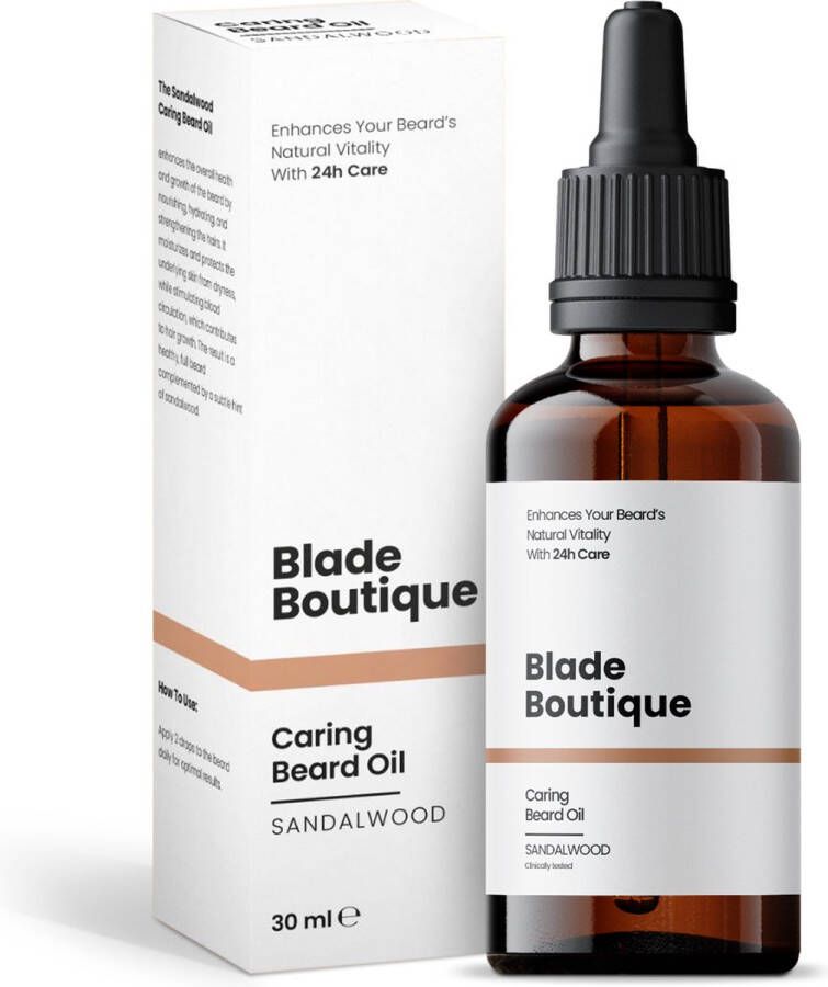 Blade Boutique Baardolie Sandle Wood Stimuleert Baardgroei Baardolie Baardparfum Natuurlijke Basis 30ml
