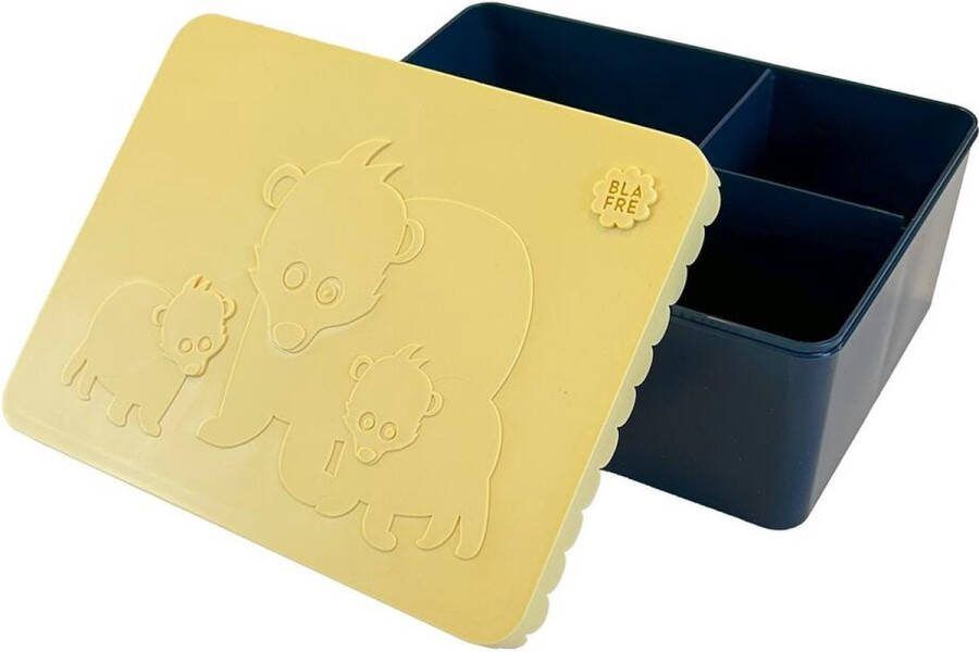 Blafre Lunchtrommel L Beren Licht Geel Navy Blauw